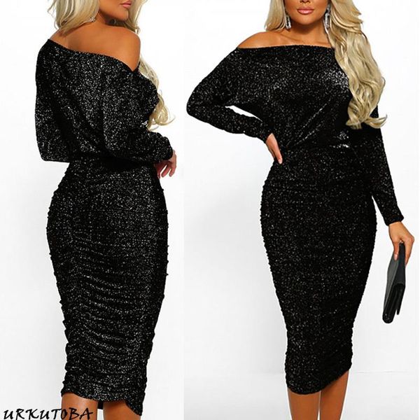 casual dresses arrival solid off shoulder slim elegant women boat slash neck glitter bodycon dress evening party formal, Black;gray
casual dresses arrival solid off shoulder slim elegant women boat slash neck glitter bodycon dress evening party formal, Black;gray