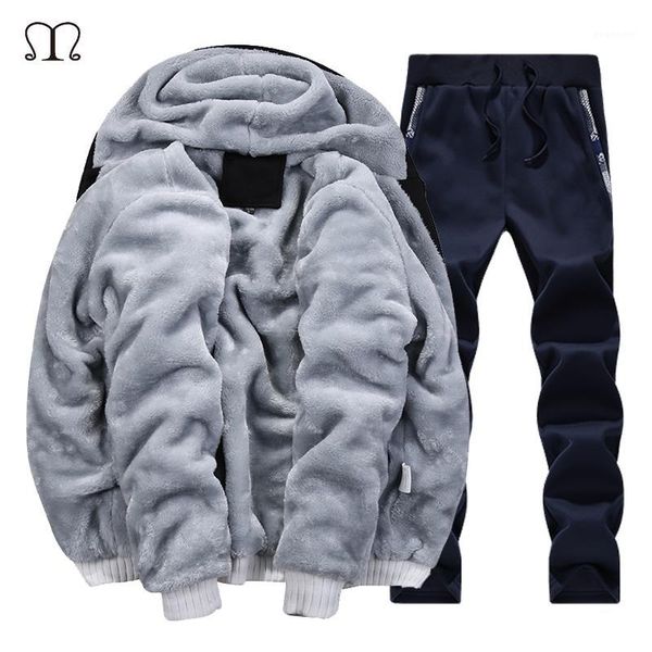 casual tracksuit mens set winter brand warm two piece sets men fleece thick hooded zipper jacket + sweatpant trainingspak mannen1, Gray
casual tracksuit mens set winter brand warm two piece sets men fleece thick hooded zipper jacket + sweatpant trainingspak mannen1, Gray