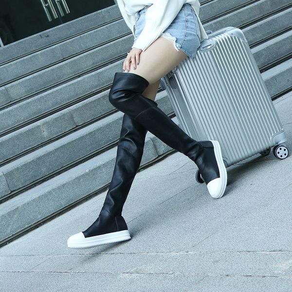 koovan women's over-the-knee boots 2020 new sweet girls shoes women boots leather elastic flat casual leisure student shoes lj201030, Black
koovan women's over-the-knee boots 2020 new sweet girls shoes women boots leather elastic flat casual leisure student shoes lj201030, Black