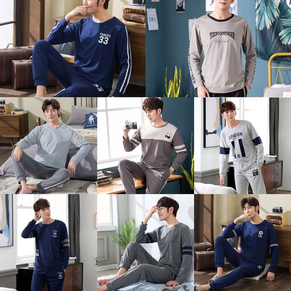 casual striped cotton pajamas sets for men autumn winter long sleeve cartoon pyjamas male homewear loungewear home clothes q1216, Black;white
casual striped cotton pajamas sets for men autumn winter long sleeve cartoon pyjamas male homewear loungewear home clothes q1216, Black;white