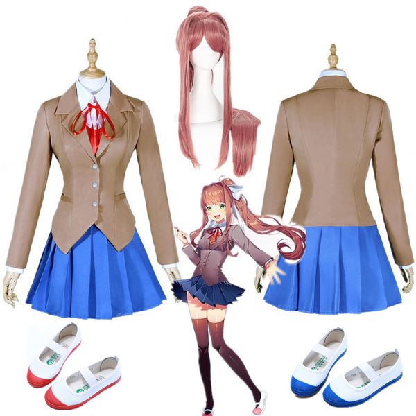 anime costumes doki doki literature club monika cosplay sayori yuri natsuki cosplay costume school uniform girl women costume game cos long, Black
anime costumes doki doki literature club monika cosplay sayori yuri natsuki cosplay costume school uniform girl women costume game cos long, Black