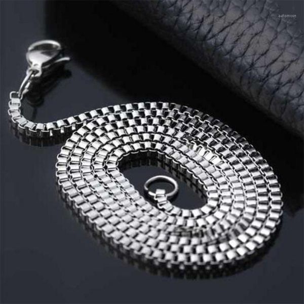venetian necklace box chain titanium steel men and women necklace men jewelry1, Silver
venetian necklace box chain titanium steel men and women necklace men jewelry1, Silver