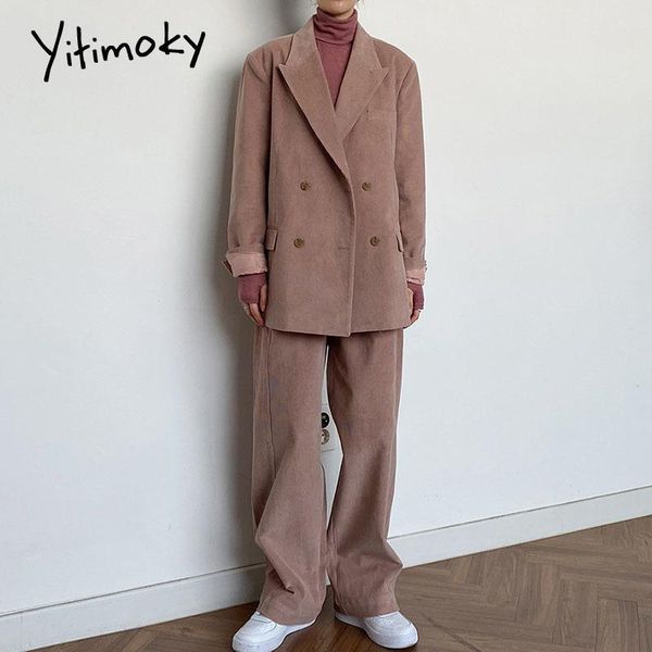 yitimoky corduroy suit women 2 piece set pant blazer business office lady o-neck double breasted 2021 spring winter fashion pink, White
yitimoky corduroy suit women 2 piece set pant blazer business office lady o-neck double breasted 2021 spring winter fashion pink, White