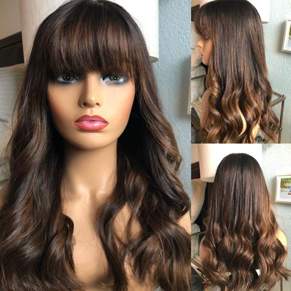 highlight brown blonde 13x6 lace front human hair wigs with baby hair body wave silk base full lace with bangs 360 fringe wigs, Black;brown
highlight brown blonde 13x6 lace front human hair wigs with baby hair body wave silk base full lace with bangs 360 fringe wigs, Black;brown
