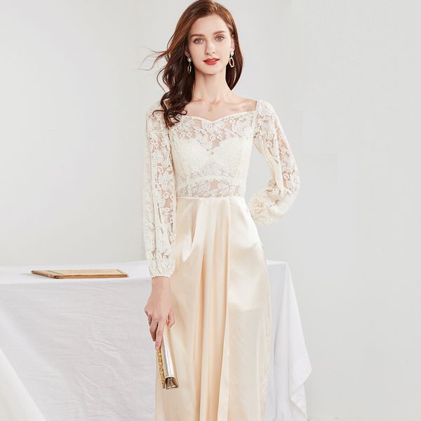 women's runway designer dresses sweatheart long sleeves embroidery lace bodice patchwork ruched elegant party prom fashion dresses, Black
women's runway designer dresses sweatheart long sleeves embroidery lace bodice patchwork ruched elegant party prom fashion dresses, Black