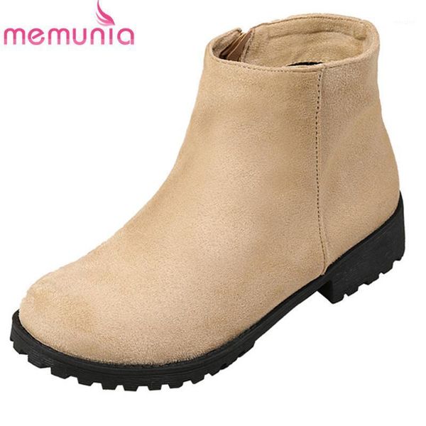 boots memunia 2021 fashion ankle women flock round toe zip solid color autumn winter booties comfortable casual shoes woman1, Black
boots memunia 2021 fashion ankle women flock round toe zip solid color autumn winter booties comfortable casual shoes woman1, Black