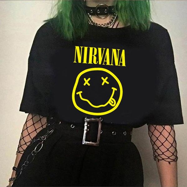 new harajuku женская футболка nirvana smiley print с короткими рукавами amp; тройники мода повседневная футболка женская одежда футболки, White
new harajuku женская футболка nirvana smiley print с короткими рукавами amp; тройники мода повседневная футболка женская одежда футболки, White