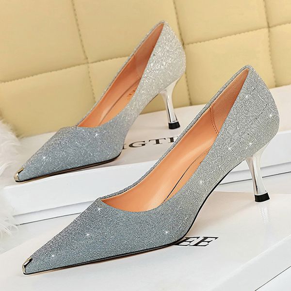 fetish 2021 new woman 9.5cm high pumps scarpins sequins bling women's low heels silver wedding shoes 4v02, Black
fetish 2021 new woman 9.5cm high pumps scarpins sequins bling women's low heels silver wedding shoes 4v02, Black