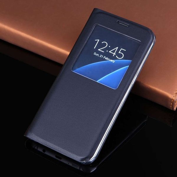 slim window view flip cover shockproof leather case cell phone carrying bag mask for samsung galaxy s8 plus / s7 edge
slim window view flip cover shockproof leather case cell phone carrying bag mask for samsung galaxy s8 plus / s7 edge