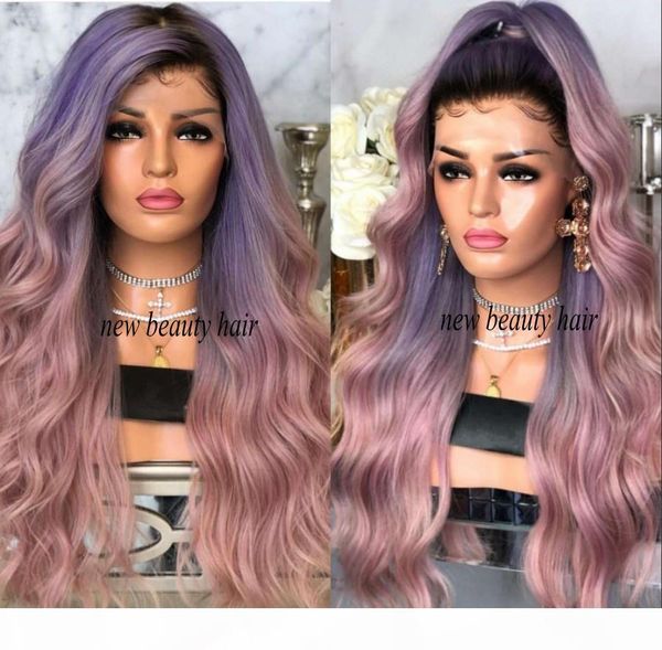 2019 new fashion celebrity style wig synthetic black roots purple ombre pink lace front synthetic wig heat resistant hair for women
2019 new fashion celebrity style wig synthetic black roots purple ombre pink lace front synthetic wig heat resistant hair for women