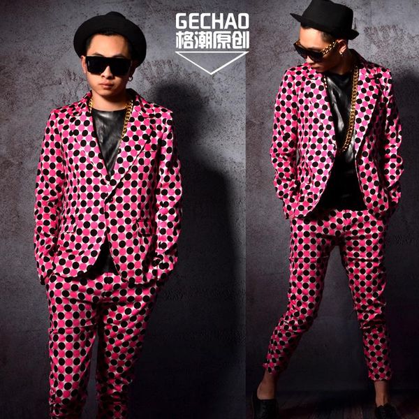 men's suits & blazers s-5xl 2021 clothing fashion slim dj red black dot suit plus size dress singer performance costumes, White;black
men's suits & blazers s-5xl 2021 clothing fashion slim dj red black dot suit plus size dress singer performance costumes, White;black