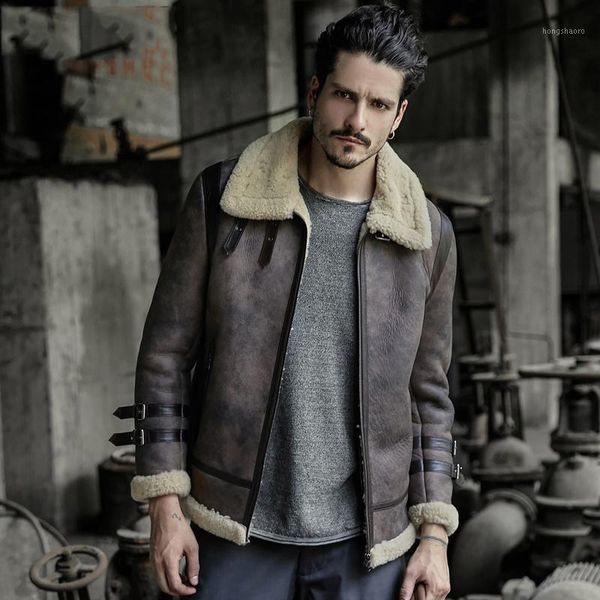 mens new style sheepskin shearling jacket handsome motorcycle jacket short coat lapel collar with fur1, Black
mens new style sheepskin shearling jacket handsome motorcycle jacket short coat lapel collar with fur1, Black