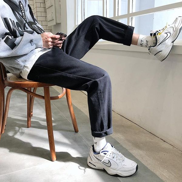 men's jeans nice autumn and winter tide men basic wild casual loose micro-elastic solid color harem pants black -2xl, Blue
men's jeans nice autumn and winter tide men basic wild casual loose micro-elastic solid color harem pants black -2xl, Blue