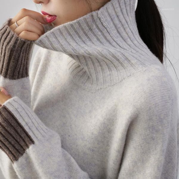 women's 100% pure wool sweater turtleneck pullover sweater thick and loose 2021 new knitted bottoming shirt large size1, White;black
women's 100% pure wool sweater turtleneck pullover sweater thick and loose 2021 new knitted bottoming shirt large size1, White;black