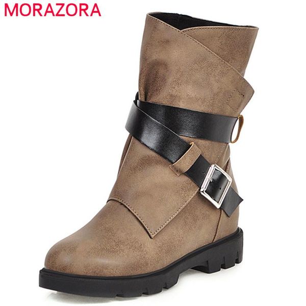 morazora 2020 new arrival women ankle boots buckle round toe autumn winter western boots fashion comfortable casual shoes woman, Black
morazora 2020 new arrival women ankle boots buckle round toe autumn winter western boots fashion comfortable casual shoes woman, Black