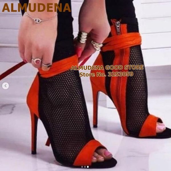 almudena colorized network ankle boots red yellow black patchwork mesh sandal booties stiletto heels open toe lace-up shoes
almudena colorized network ankle boots red yellow black patchwork mesh sandal booties stiletto heels open toe lace-up shoes