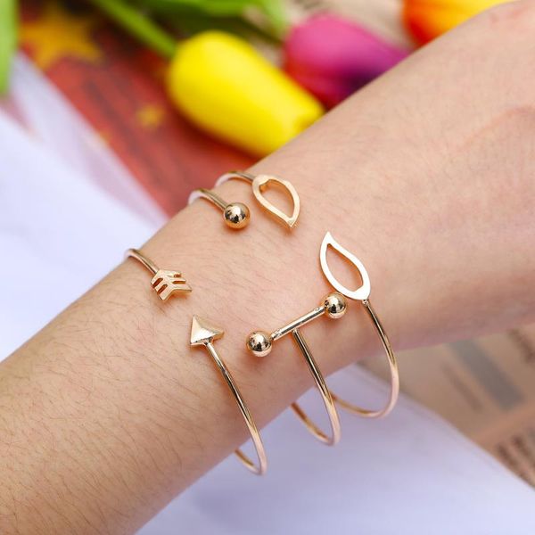 bangle charm bracelets for women creative fashion arrow leaf ball bracelet 3-piece set jewelry accessories wholesale pulseras, Black
bangle charm bracelets for women creative fashion arrow leaf ball bracelet 3-piece set jewelry accessories wholesale pulseras, Black