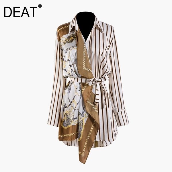 deat 219 new spring fashion women clothing printing split joint striped patchwork shirt blouse sashes female vestido lj200810, White
deat 219 new spring fashion women clothing printing split joint striped patchwork shirt blouse sashes female vestido lj200810, White