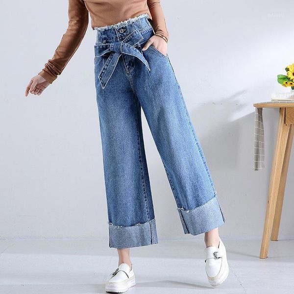 2018 spring autumn wide leg distressed loose leisure bow jeans women vintage ankle length denim jeans plus size1, Blue
2018 spring autumn wide leg distressed loose leisure bow jeans women vintage ankle length denim jeans plus size1, Blue