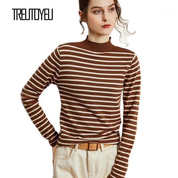 treutoyeu striped knitted sweater pullover women winter autumn half turtleneck cashmere jersey long sleeve loose jumper jacket1, White;black
treutoyeu striped knitted sweater pullover women winter autumn half turtleneck cashmere jersey long sleeve loose jumper jacket1, White;black