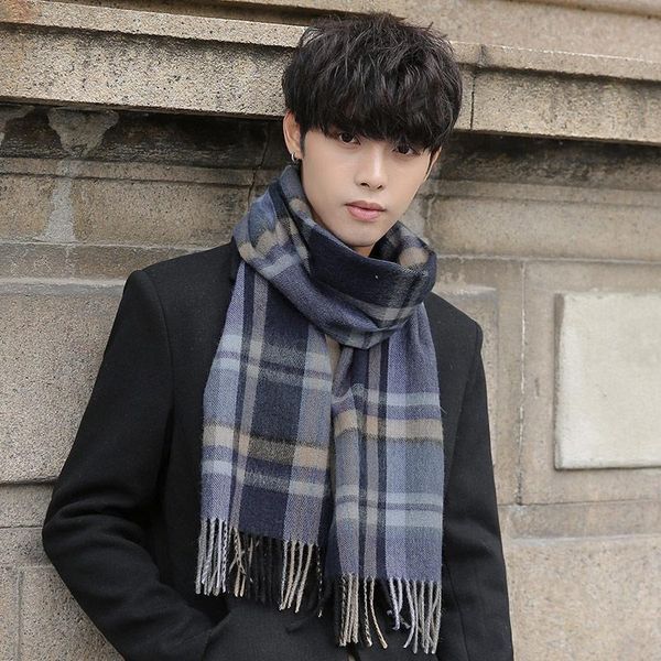 scarves winter wool scarf for men shawls and wraps korean classical bufanda hombre warm plaid neck male echarpe, Blue;gray
scarves winter wool scarf for men shawls and wraps korean classical bufanda hombre warm plaid neck male echarpe, Blue;gray