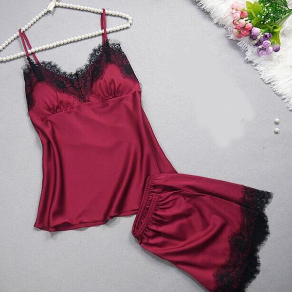 lingerie pajamas for women home clothes nightie sleepwear strap nightwear lace trim satin cami pajama sets h41, Black;red
lingerie pajamas for women home clothes nightie sleepwear strap nightwear lace trim satin cami pajama sets h41, Black;red