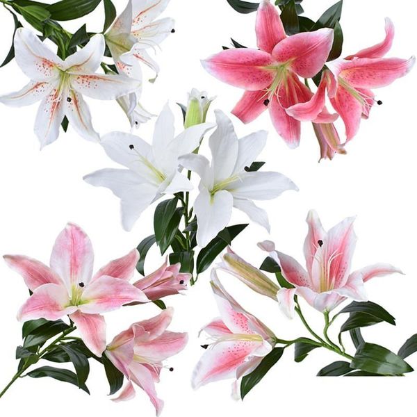 wholesales 50pcs silk+latex coating real touch pink 3d lily home artificial big flower lily wedding flower party ing
wholesales 50pcs silk+latex coating real touch pink 3d lily home artificial big flower lily wedding flower party ing