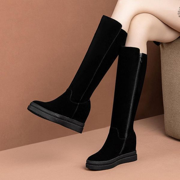 women's genuine suede lether wedge platform winter warm plush knee high boots black slim female comfortable long boots shoes
women's genuine suede lether wedge platform winter warm plush knee high boots black slim female comfortable long boots shoes