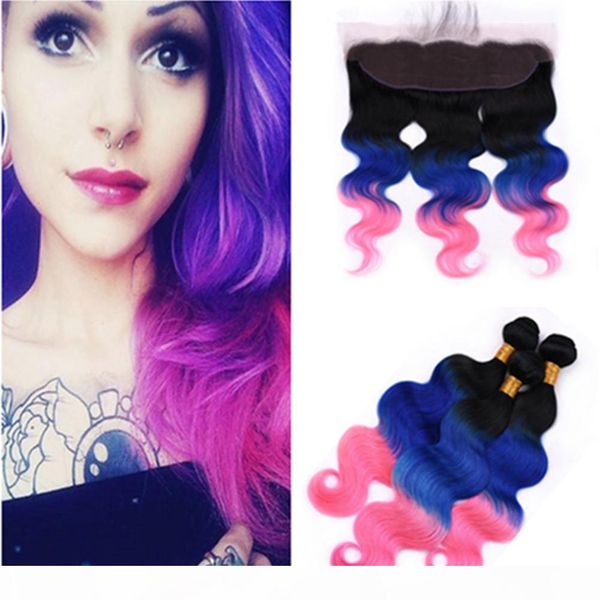 # 1b синяя розовый ombre перуанского 3bundles человеческих волос с фронтальной body wave black roots синих розового 3tone ombre lace фронтал, Black;brown
# 1b синяя розовый ombre перуанского 3bundles человеческих волос с фронтальной body wave black roots синих розового 3tone ombre lace фронтал, Black;brown