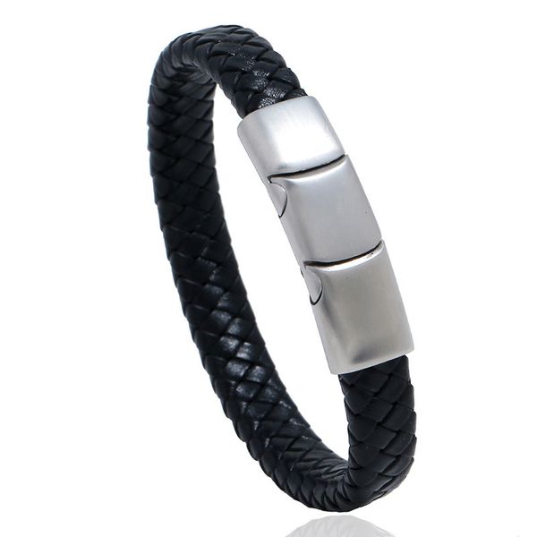 selling creative steel stainless steel men's leather bracelet magnetic titanium steel jewelry, Silver
selling creative steel stainless steel men's leather bracelet magnetic titanium steel jewelry, Silver