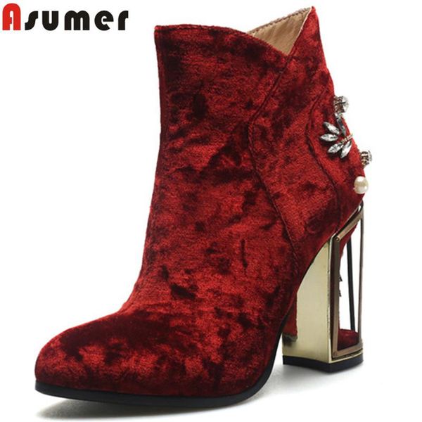 asumer big size 33-43 fashion autumn shoes woman round toe zip flock ladies boots elegant prom high heels ankle boots women, Black
asumer big size 33-43 fashion autumn shoes woman round toe zip flock ladies boots elegant prom high heels ankle boots women, Black