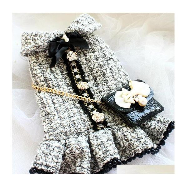 shipping handmade dog clothes vintage classic style gray tweed imitation crocodile leather bag dog dresses autumn winter spring cjbfm 
shipping handmade dog clothes vintage classic style gray tweed imitation crocodile leather bag dog dresses autumn winter spring cjbfm