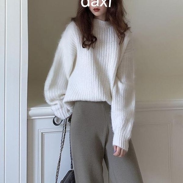2021 new autumn around the neck thick joker let loose foreign retro temperament sweater style agvr, White;black
2021 new autumn around the neck thick joker let loose foreign retro temperament sweater style agvr, White;black