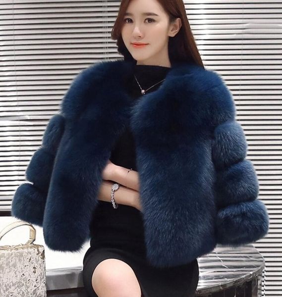 2020 europe and the united states new fox fur women's imitation fur coat korean round neck short padded blouse, Black
2020 europe and the united states new fox fur women's imitation fur coat korean round neck short padded blouse, Black