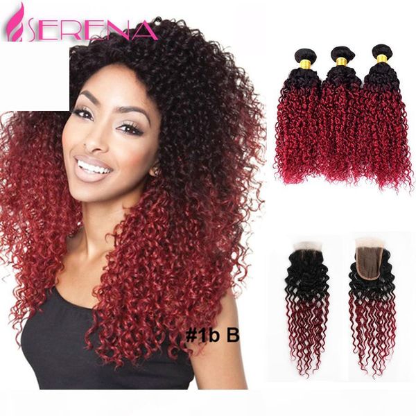ombre kinky curly hair human hair bundles with closure ombre 3 bundle deals with frontal 1b burgundy brazilian virgin hair with closure, Black;brown
ombre kinky curly hair human hair bundles with closure ombre 3 bundle deals with frontal 1b burgundy brazilian virgin hair with closure, Black;brown