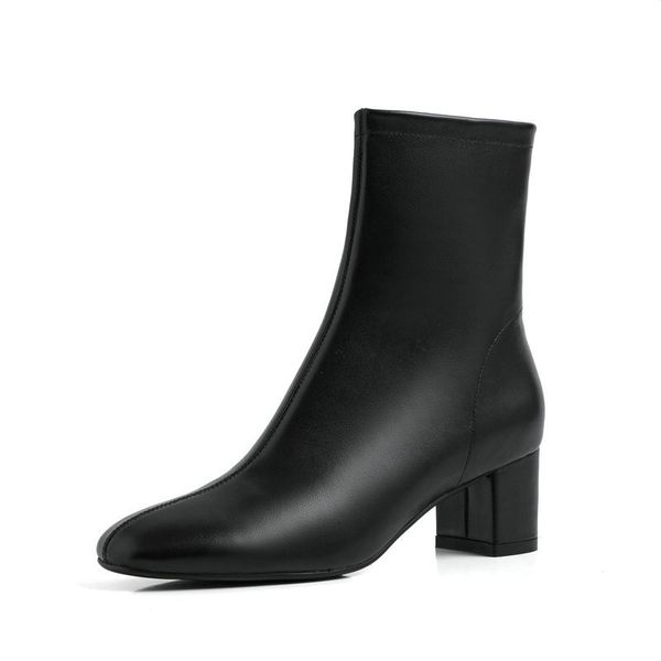 2021 new autumn winter genuine leather ankle boots vintage high heels women basic party office shoes woman le8z, Black
2021 new autumn winter genuine leather ankle boots vintage high heels women basic party office shoes woman le8z, Black