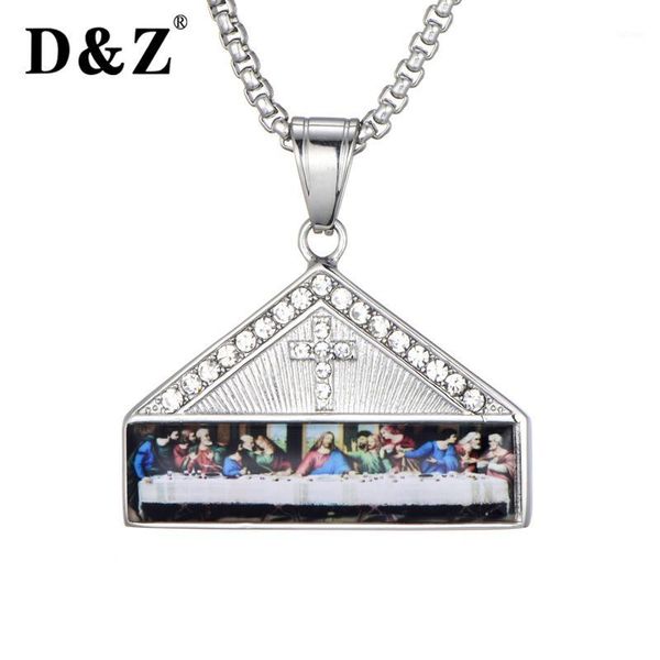 d&z religious the last supper bling crystal cross pendant necklace for men gold silver color stainless steel necklaces1
d&z religious the last supper bling crystal cross pendant necklace for men gold silver color stainless steel necklaces1