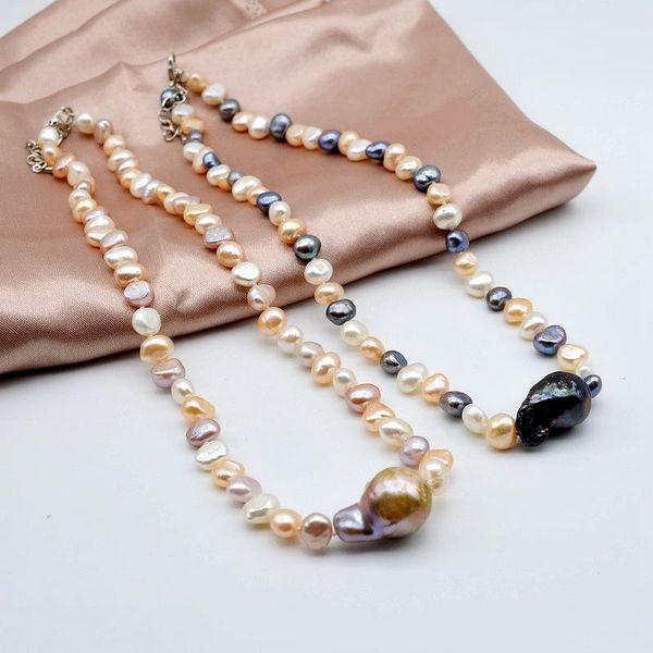 the only colorful baroque necklace, natural colorful freshwater pearls, short chains, new jewelry, ladies pearl necklaces, Silver
the only colorful baroque necklace, natural colorful freshwater pearls, short chains, new jewelry, ladies pearl necklaces, Silver