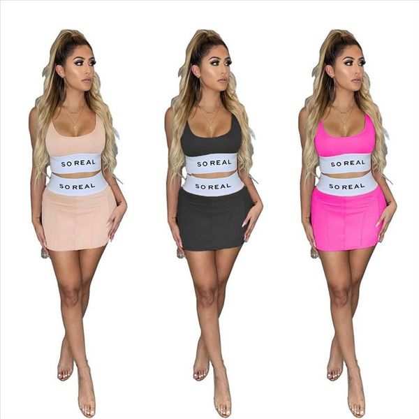summer real letter print womens set fashion tank bodycon midi mini skirt suit two piece set sporty tracksuit outfit, Gray
summer real letter print womens set fashion tank bodycon midi mini skirt suit two piece set sporty tracksuit outfit, Gray