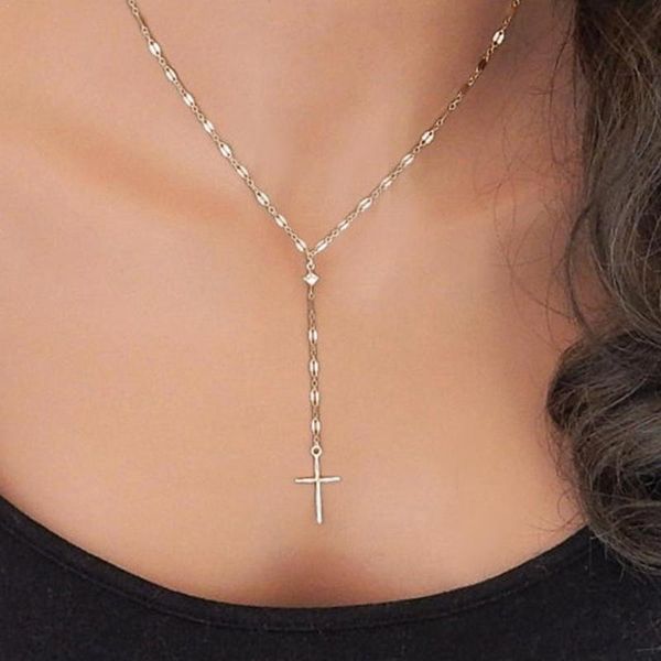 chains cross pendant necklace women gold silver color choker collar jewelry gift e3x7
chains cross pendant necklace women gold silver color choker collar jewelry gift e3x7