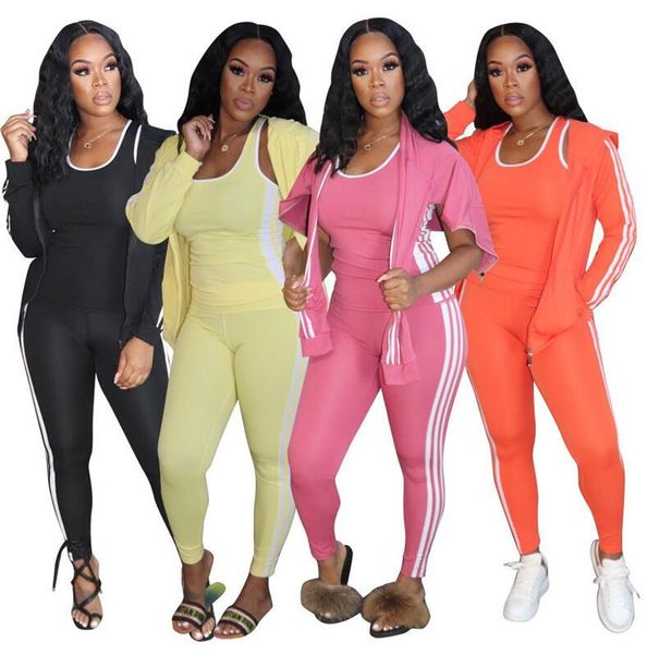 women designers clothes tracksuit winter sport suit long sleeves coat camisole pants suit 3piece outfits casual clothing sets 4color e122302, Gray
women designers clothes tracksuit winter sport suit long sleeves coat camisole pants suit 3piece outfits casual clothing sets 4color e122302, Gray