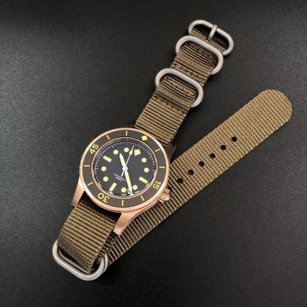 men for glass diving male wrist watches watches fiftyfathoms resistance bronze sapphire 300m nylon water watch nh35 men strap bfdlc, Slivery;brown
men for glass diving male wrist watches watches fiftyfathoms resistance bronze sapphire 300m nylon water watch nh35 men strap bfdlc, Slivery;brown