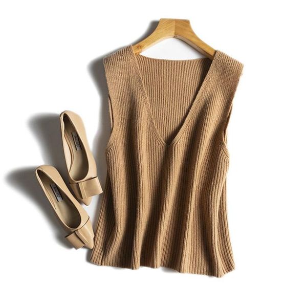 women's vests g&t fashion office lady temperament commuting full wool autumn vest women v-neck sleeveless loose knit sweater winter top, Black;white
women's vests g&t fashion office lady temperament commuting full wool autumn vest women v-neck sleeveless loose knit sweater winter top, Black;white