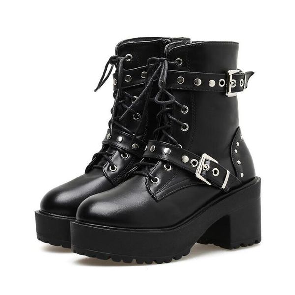 boots rivet autumn women platform black leather gothic punk style combat for mid heels comfortable yma906
boots rivet autumn women platform black leather gothic punk style combat for mid heels comfortable yma906