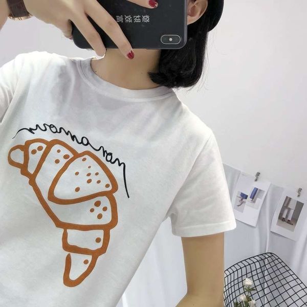 kt style easy to match with loose orange horn bag letter cotton white round neck short sleeve t-shirt bottom for women, Black;gray
kt style easy to match with loose orange horn bag letter cotton white round neck short sleeve t-shirt bottom for women, Black;gray