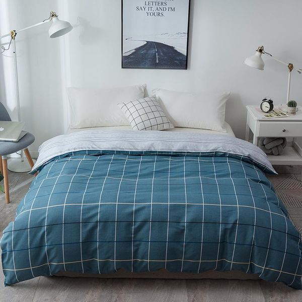 new blue plaid 1pcs duvet cover 100% cotton king queen full twin home bedclothes mediterranean style selling quilt cover
new blue plaid 1pcs duvet cover 100% cotton king queen full twin home bedclothes mediterranean style selling quilt cover