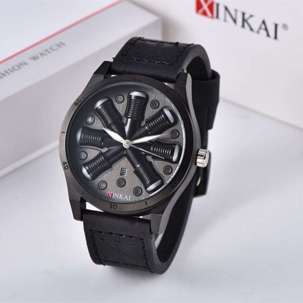 end belt men's high watch calendar atmosphere xdaz, Slivery;brown 
end belt men's high watch calendar atmosphere xdaz, Slivery;brown