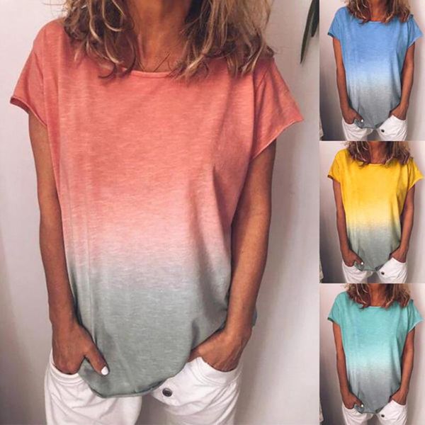 rainbow gradient t-shirt women short sleeve harajuku tshirt female aesthetic t shirt girl summer lady blue green pink tees, White
rainbow gradient t-shirt women short sleeve harajuku tshirt female aesthetic t shirt girl summer lady blue green pink tees, White