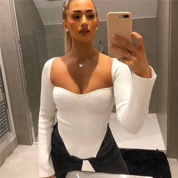 slim womens knits solid color pullover strapless long sleeve sweaters autumn fashion split women tees, White
slim womens knits solid color pullover strapless long sleeve sweaters autumn fashion split women tees, White
