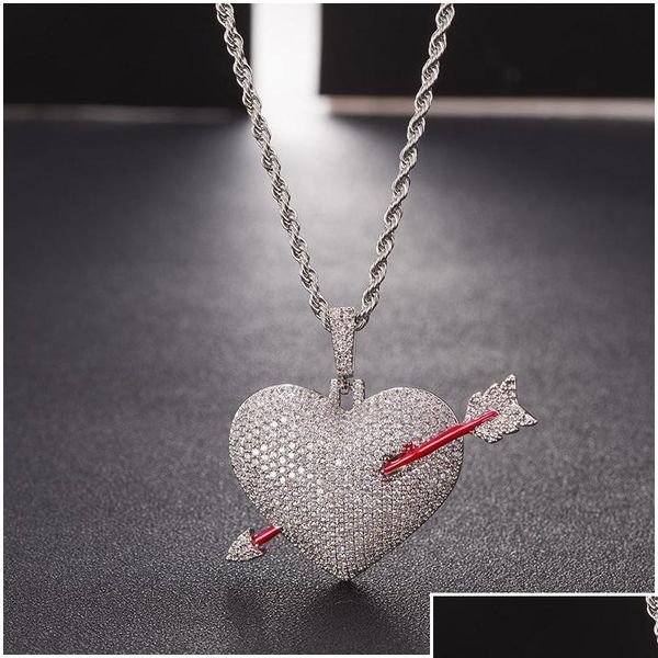 iced out arrow through heart necklace pendant with rope chain gold color bling cubic zircon men hip hop jewelry rdrnx, Silver
iced out arrow through heart necklace pendant with rope chain gold color bling cubic zircon men hip hop jewelry rdrnx, Silver